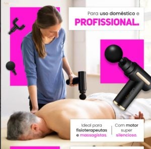 Massageador Pistola Elétrica Profissional Muscular Portátil - Nixzen — foto 3