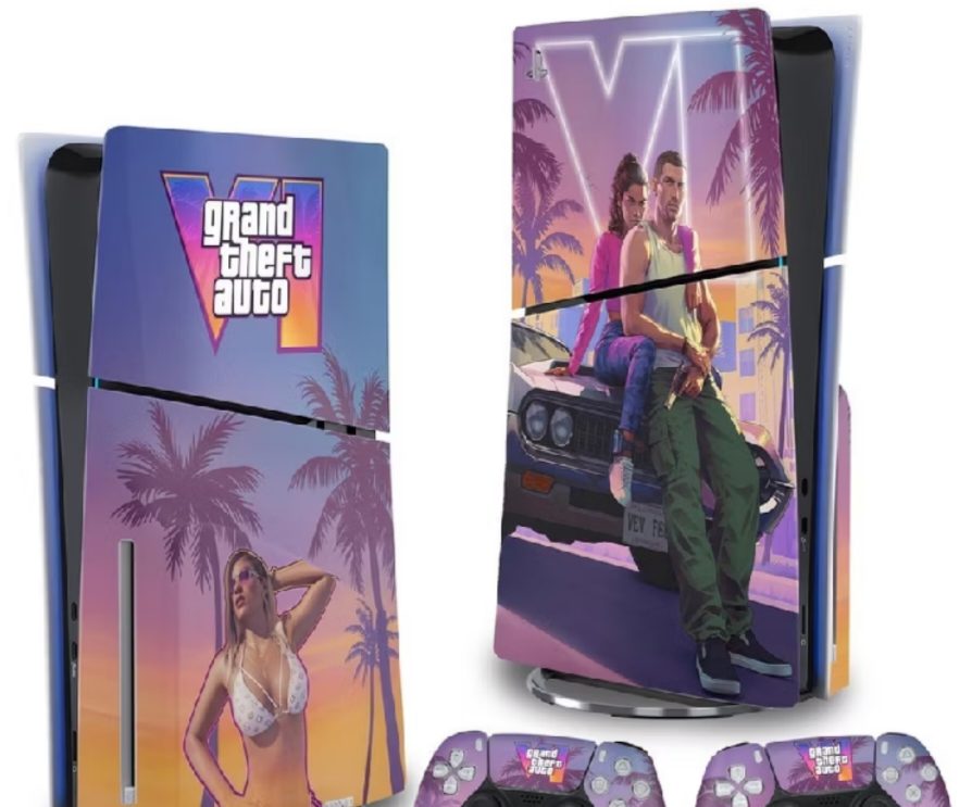 Skin PS5 Fat Playstation 5 Adesivo Horizontal - GTA 6 VI — foto 2