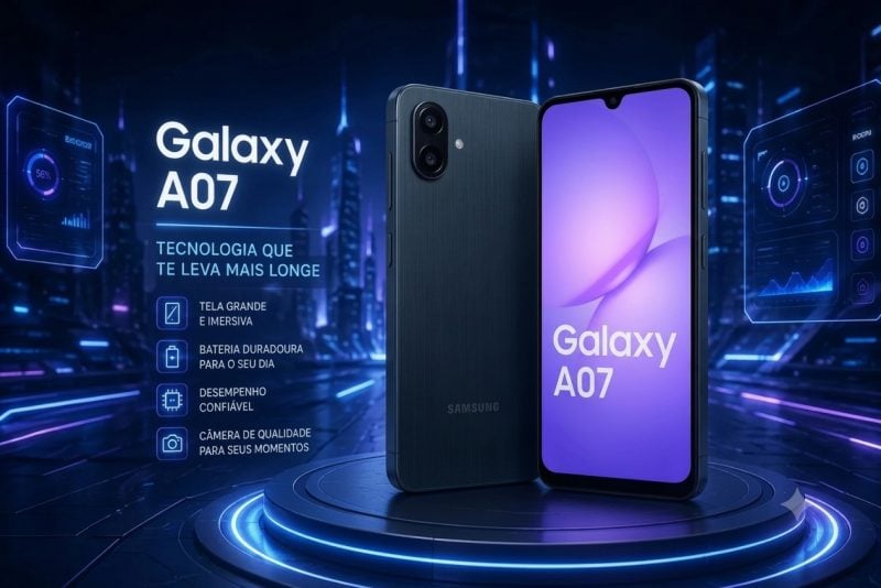 Samsung Galaxy A07 128GB 4GB RAM Preto Smartphone Samsung