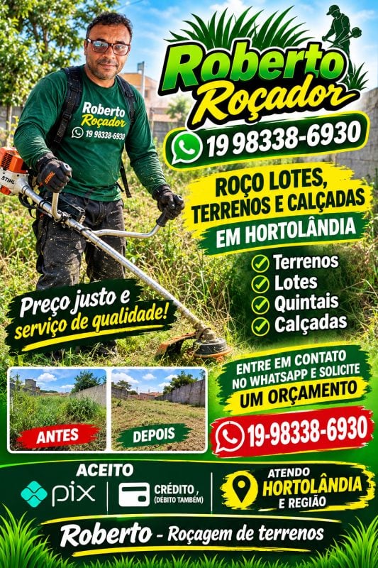 Roço terrenos e lotes