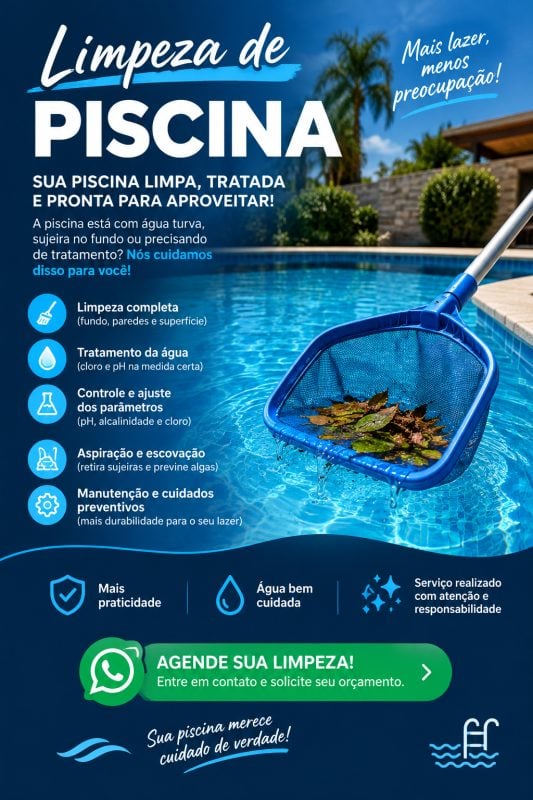 Sua Piscina Limpa, Tratada E Pronta Para Aproveitar!