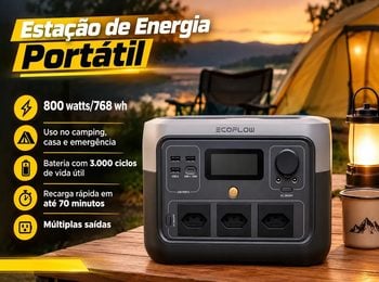 EcoFlow River 2 Pro - Estação de Energia Portátil 1600W / 768Wh 127v BR