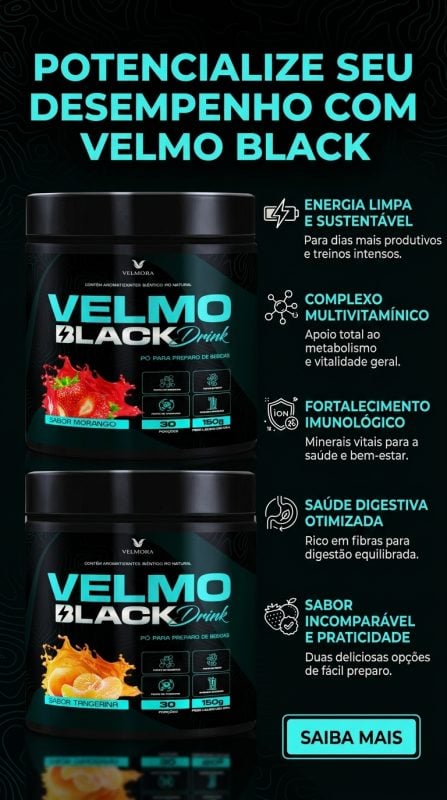 Velmo Black Drink- Morango