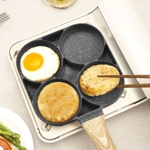 Frigideira Antiaderente 4 Partes Ovo Hambúrguer — foto 3