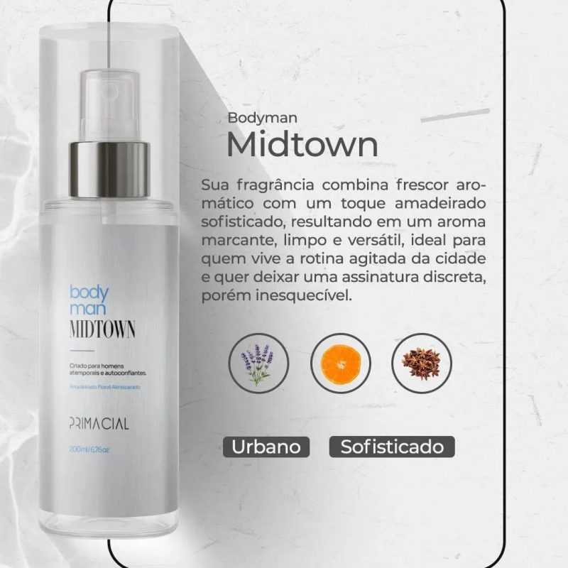 Kit Body Splash Masculino Barbarius + Enigma + Midtown 200ml — foto 2