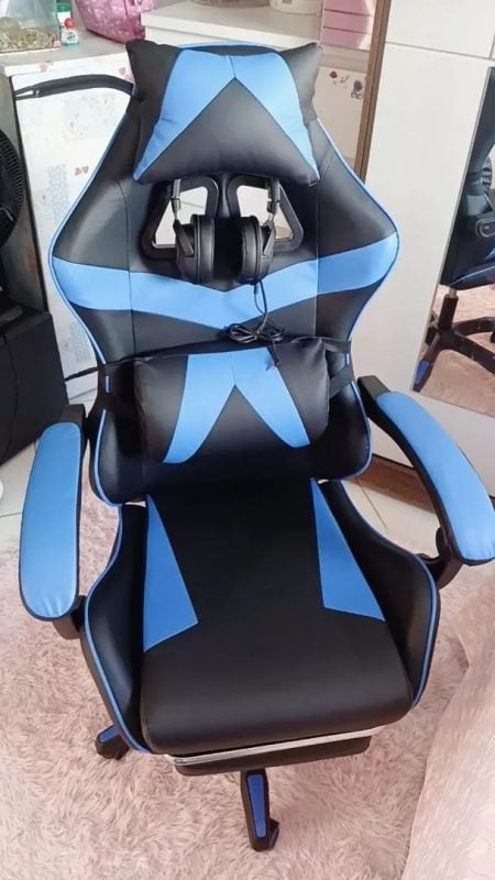 Cadeira Gamer Profissional Escritório Ergonômica Reclinável Confortável com Rodinha e Apoi