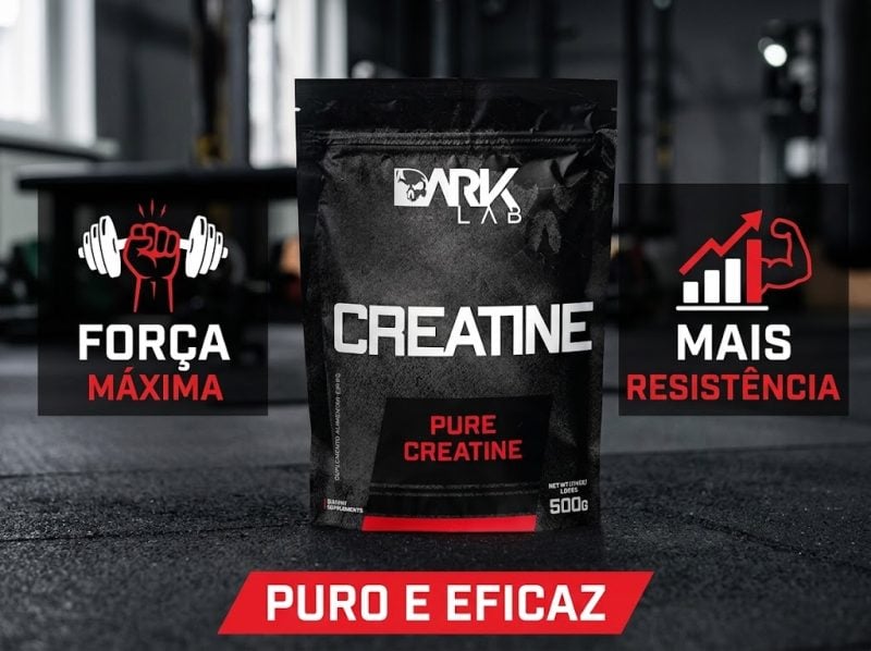 Creatina Monohidratada Pura 500g Dark Lab Unidade Creatina Monohidratada Pura 500g Dark L