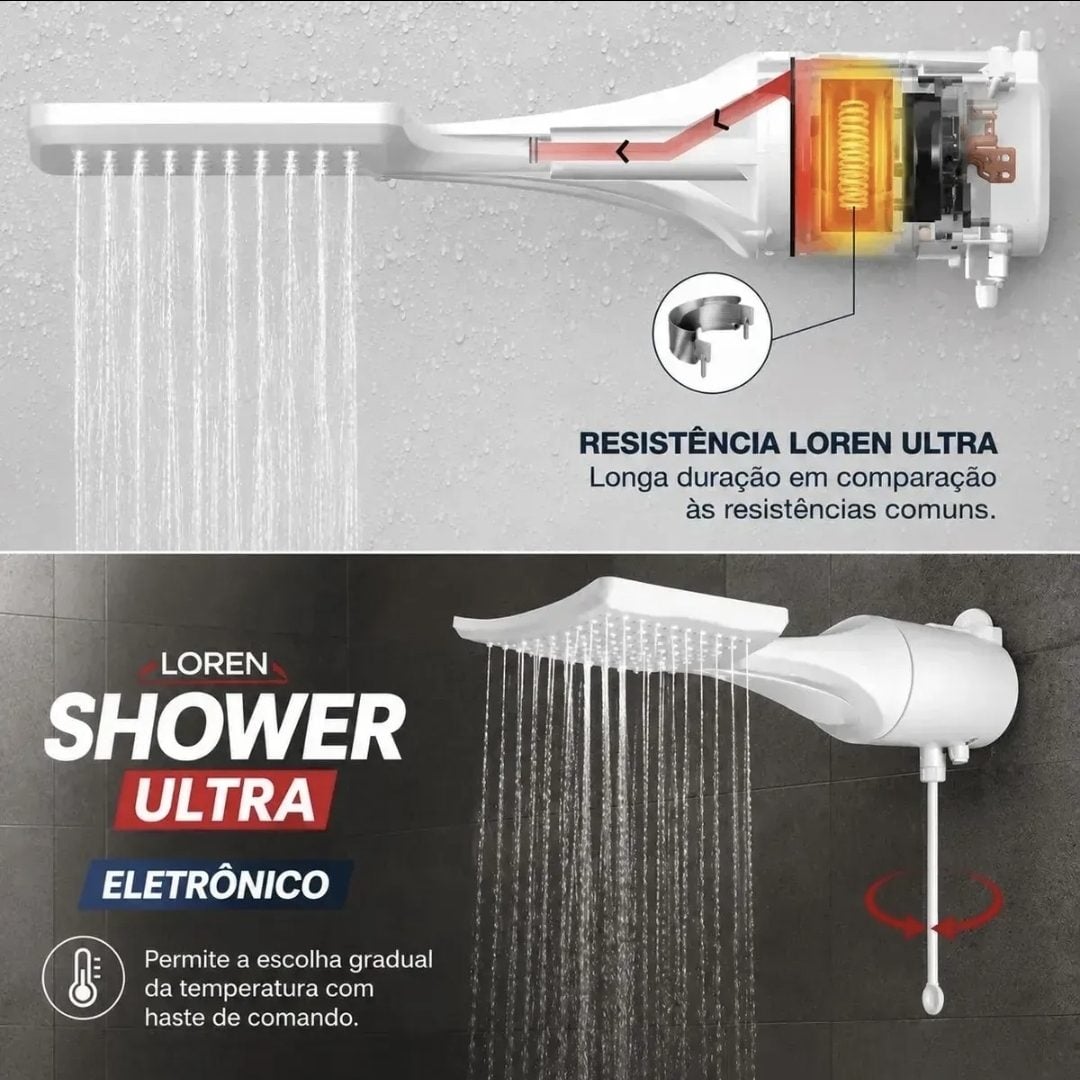 Chuveiro Loren Shower eletronico Ultra Branco — foto 2
