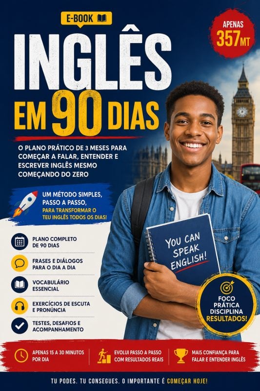 Guia prático de como aprender a falar inglês fluente em 90 dias