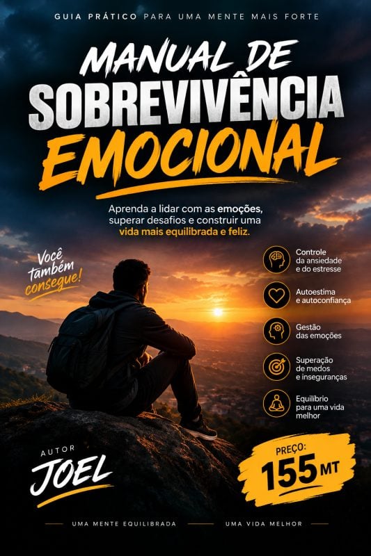 E-book digital com dicas práticas para compreender as emoções e enfrentar desafios do dia