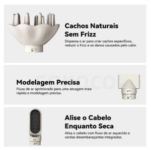 GOKOCO Escova Secadora 7 Em 1 GD032 Conjunto De Secador De Cabelo Multifuncional De Alta Velocidade — foto 4
