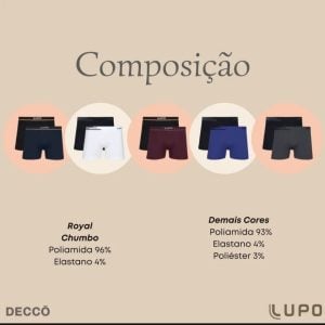 Kit 6 Cuecas Lupo Boxer Box Sem Costura Basic Microfibra — foto 4