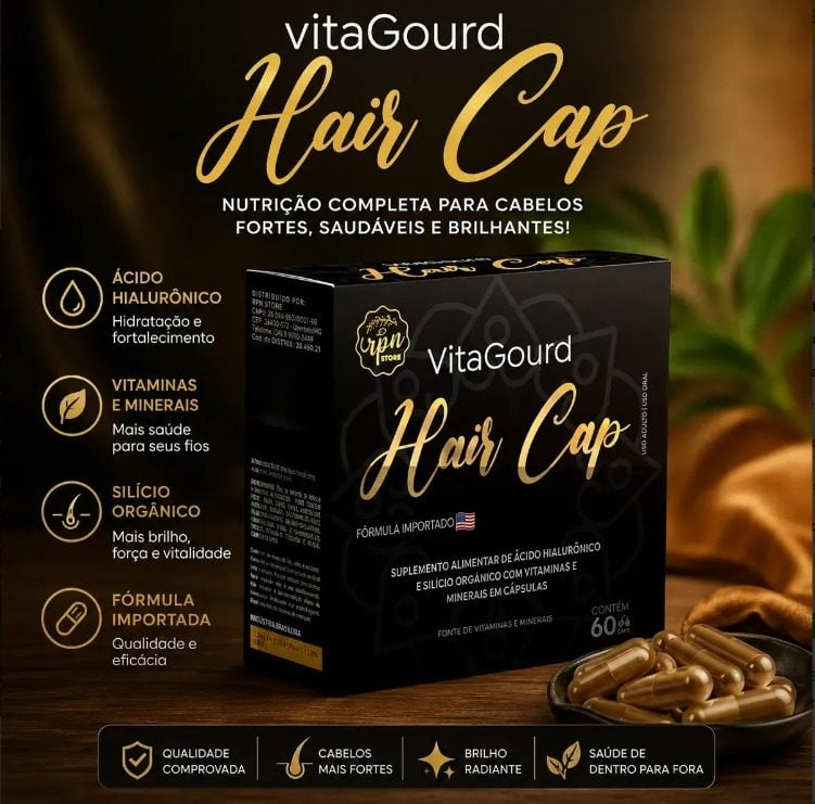 Vitagourd Hair Cap Rpn Biotina + Msm 60 Cápsulas