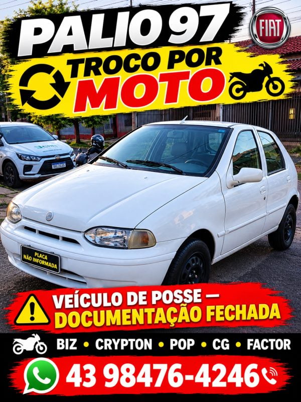 Palio 97 Aceito Troca Por Moto Biz, Pop, Cg, Factor, Crypton