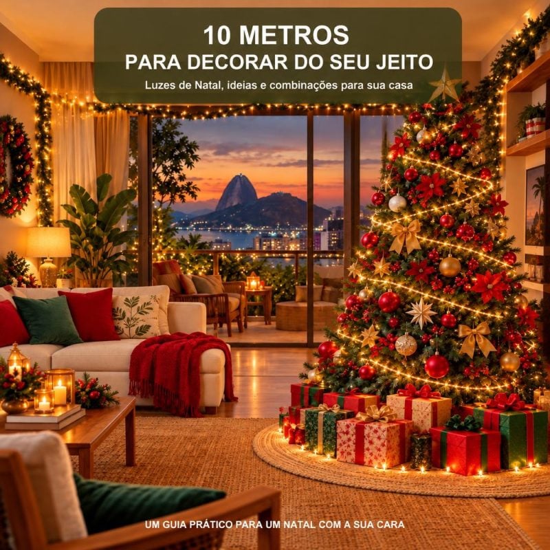 E-book Decoração de Natal com Luzes + Bônus de Decoração Econômica