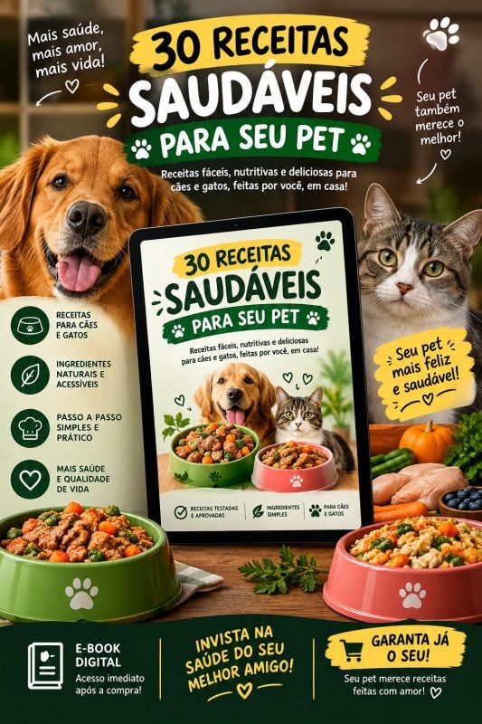 30 Receitas Saudáveis para seu Pet