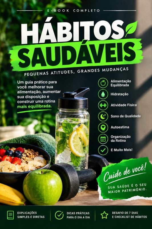 E-book Hábitos Saudáveis para emagrecimento