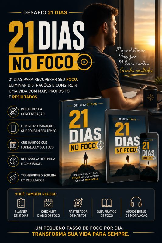 Ebook onde vc encontra 4 modulos de assuntos para seu desenvolvimento pessoal em 21 dias