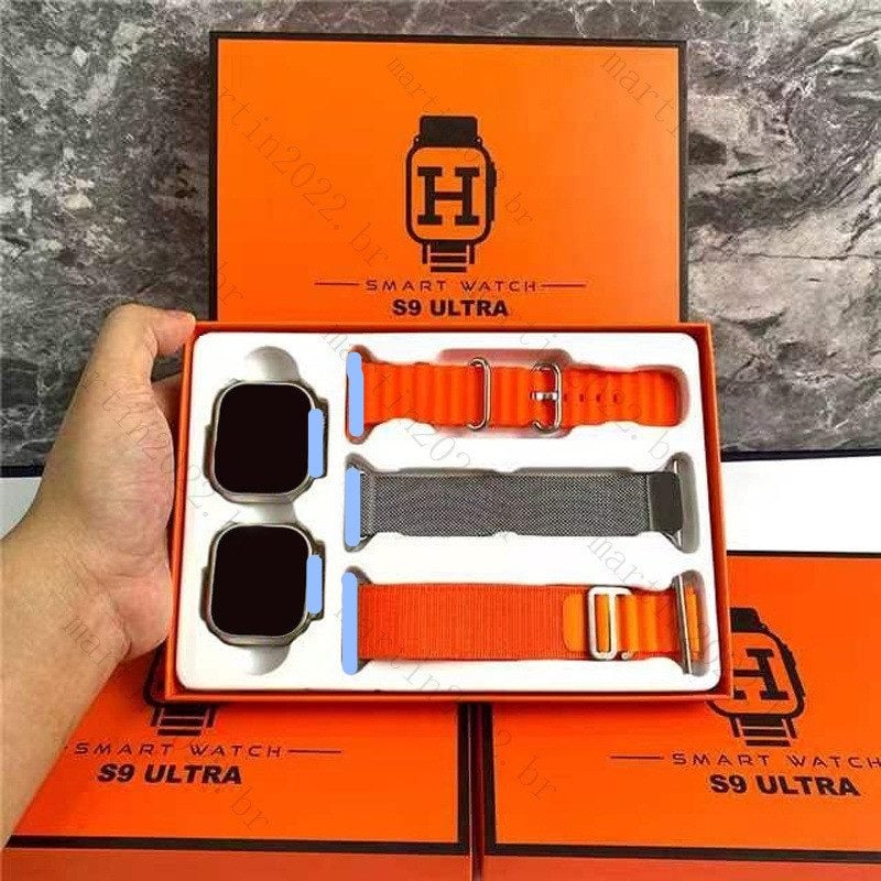 Kit 2 smartwatch S9 Ul 3 Em 2 Relógio Masculino Multi-Tamanho Tela Bluetooth Chamada De Se