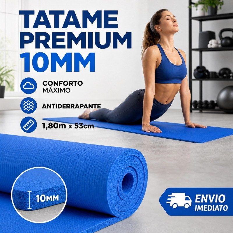 Tapete Yoga Exercicios 10mm Premium Extra Conforto 1,80m Rdj