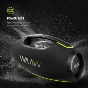 Caixa de Som WAAW Hyperboom 1000 180W IPX7 TWS Bivolt — foto 3