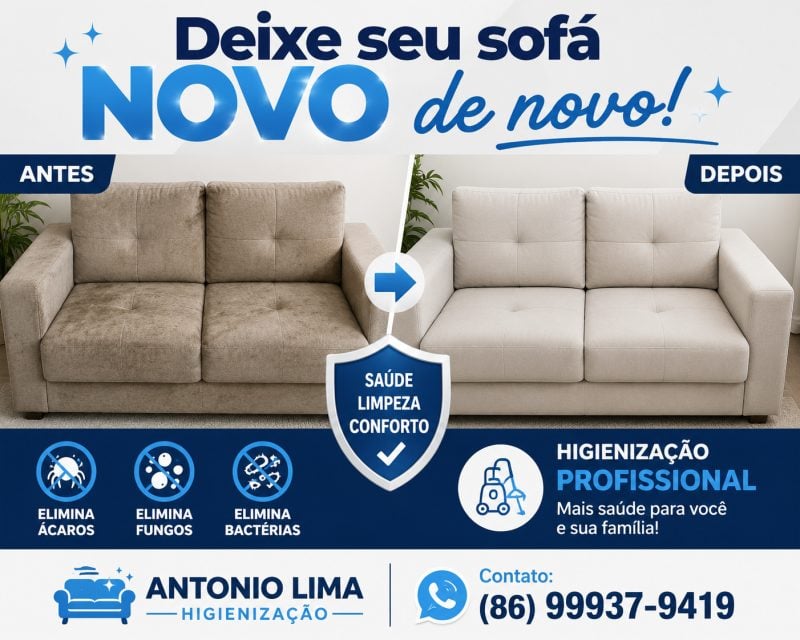 Limpeza de sofá