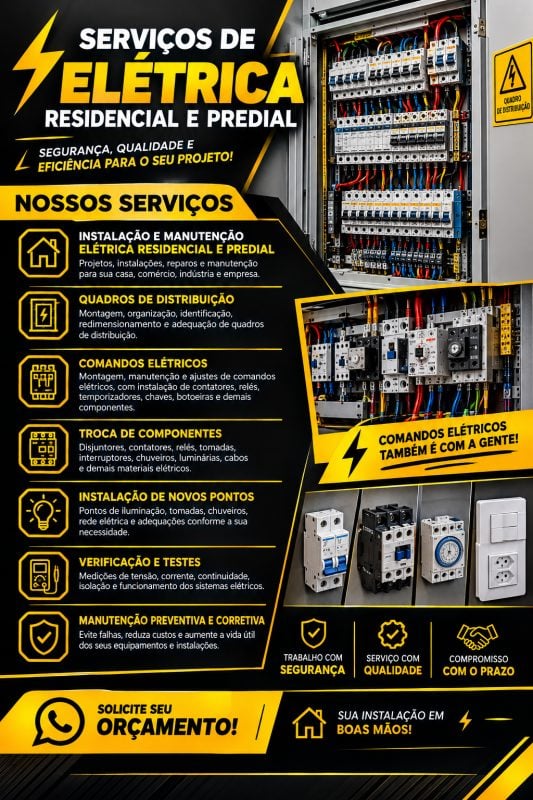 Eletricista de manutenção e instalação
