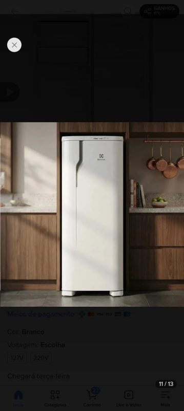 Geladeira Electrolux 240L