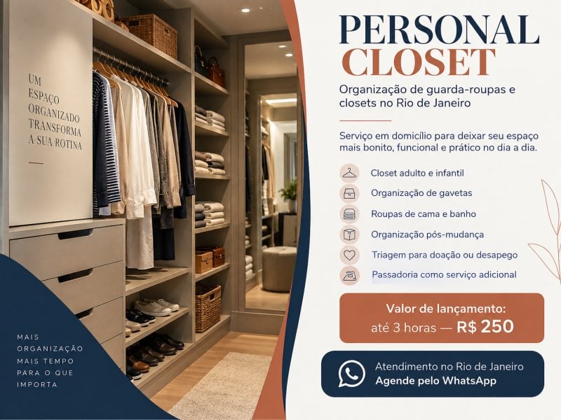 Personal Closet Organização de Guarda-Roupas e Closets RJ