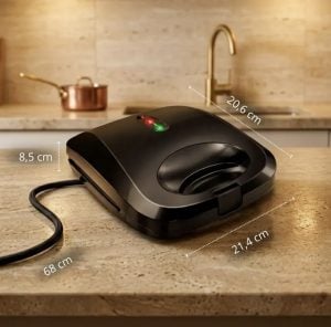 Sanduicheira Elétrica Antiaderente Grill 750w Preto 110/220v — foto 4