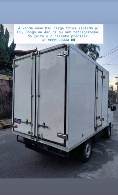 Baú isolado refrigerado seminovo p/ Bongo HR