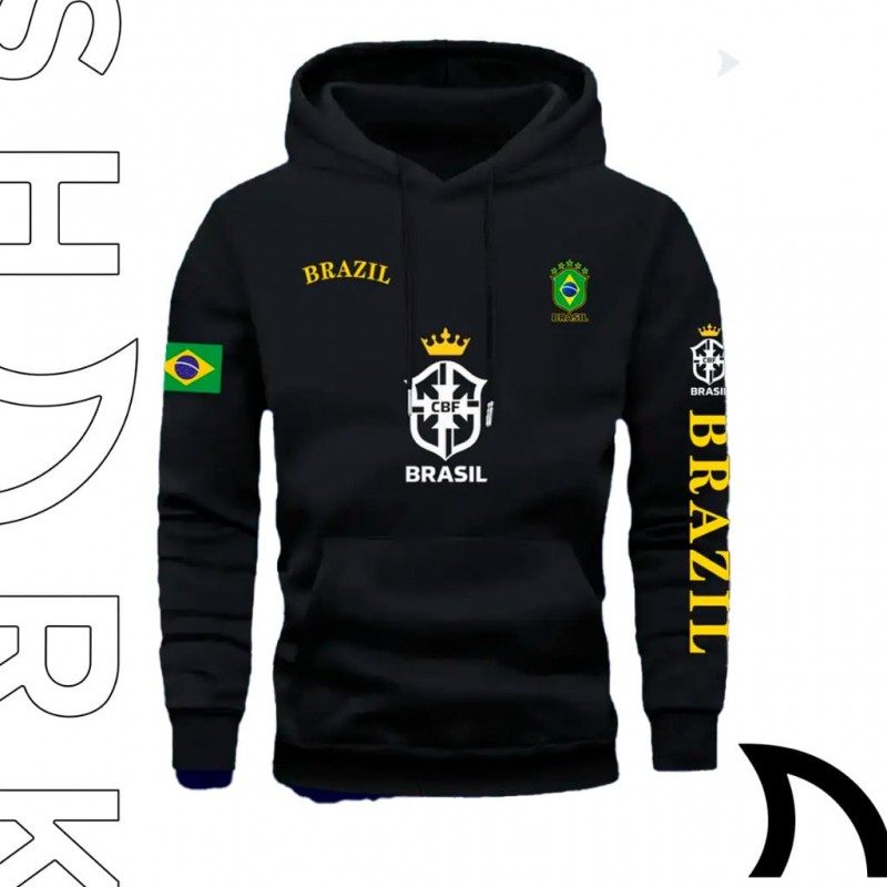 Moletom Canguru Estampado Bandeira Brasil — foto 2