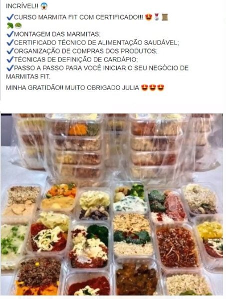 Curso De Marmitas Fitness Saudáveis