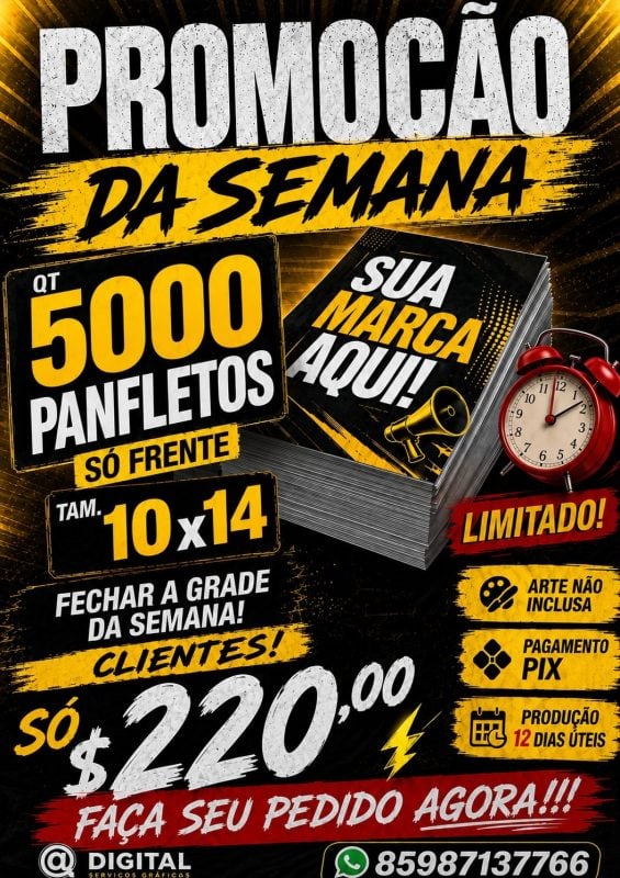 Panfletos promoçao