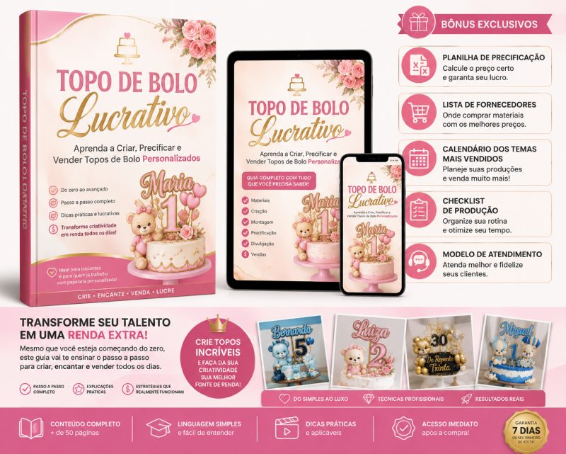 Topo de Bolo Lucrativo