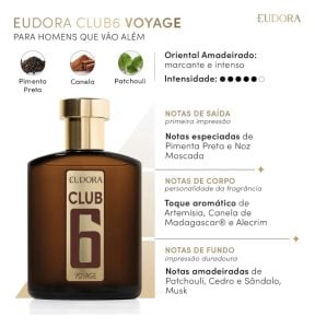 Club 6 Voyage Desodorante Colônia 95ml — foto 5