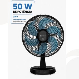 Ventilador Cadence 220v Fresh Mini 30cm Vtr310 Preto/azul — foto 3