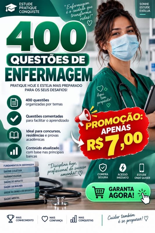 Promoção: 400 Questões de Enfermagem