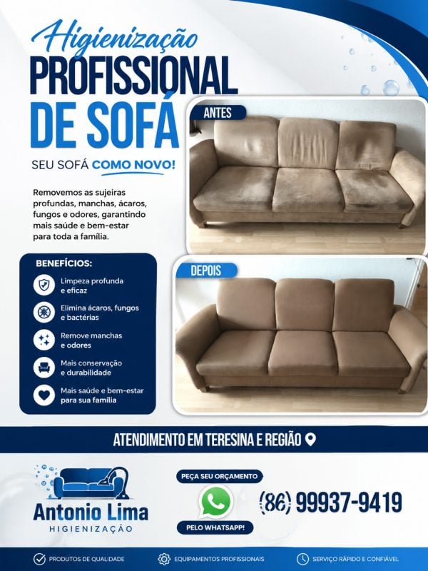 Limpeza de sofá
