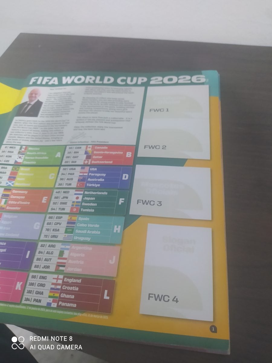 Álbum Copa 2026, incompleto — foto 2