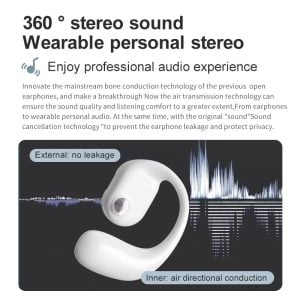 Fone de Ouvido Bluetooth Sem Fio Mono à Prova d'Água com Microfone — foto 5