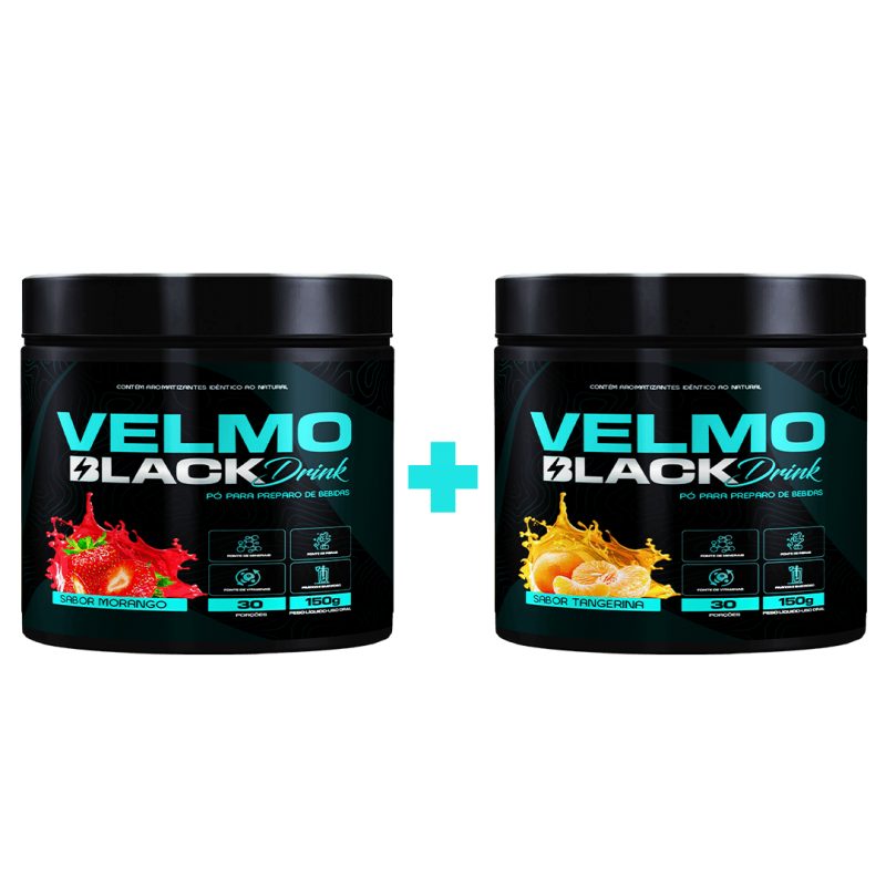 COMBO - 1 Velmo Black Morango + 1 Velmo Black Tangerina
