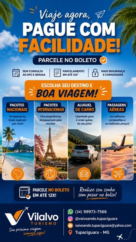 Viagem fácil e sem burocracia.