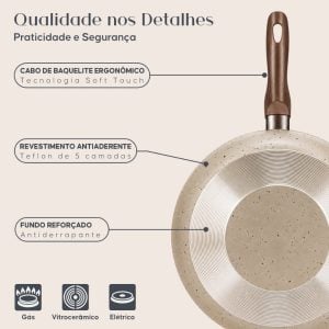 Kit 10 peças de panelas antiaderente — foto 3