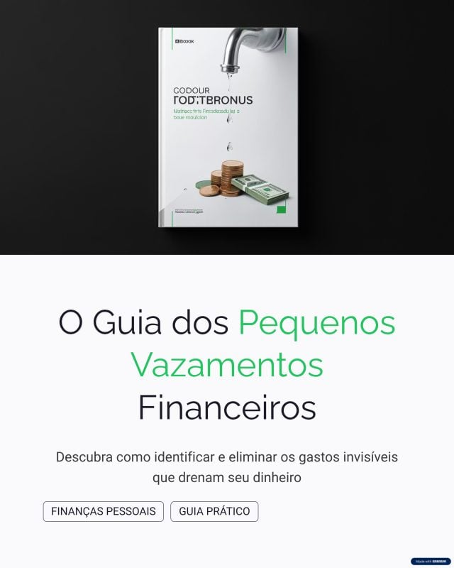 E-book : O Guia dos Pequenos Vazamentos Financeiros