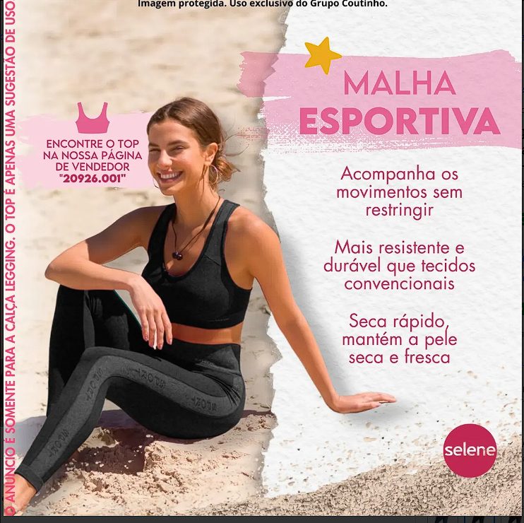Calça Legging Feminina Selene Academia Empina Levanta Bumbum — foto 2