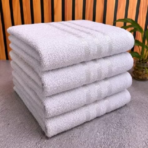Kit 4 Toalhas - Banho Felpudas Ultra Macias 100% Algodão Puro 1,30x65cm