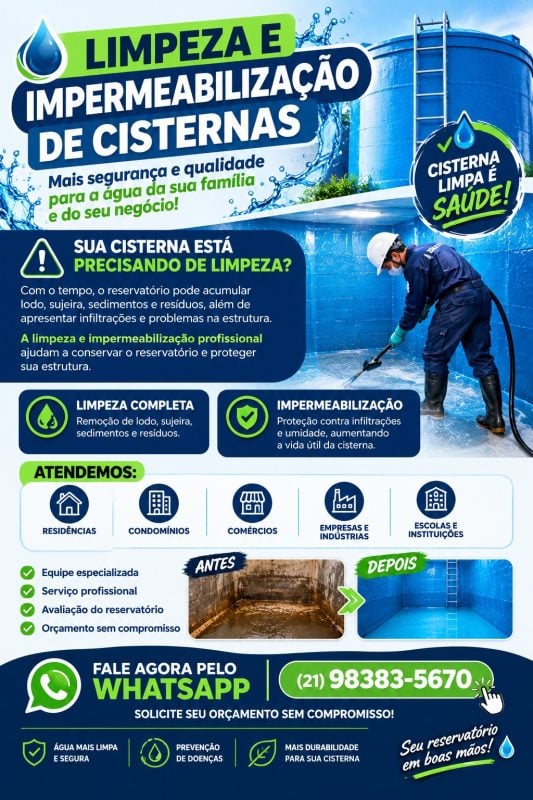 Limpeza e Impermeabilização de Reservatórios