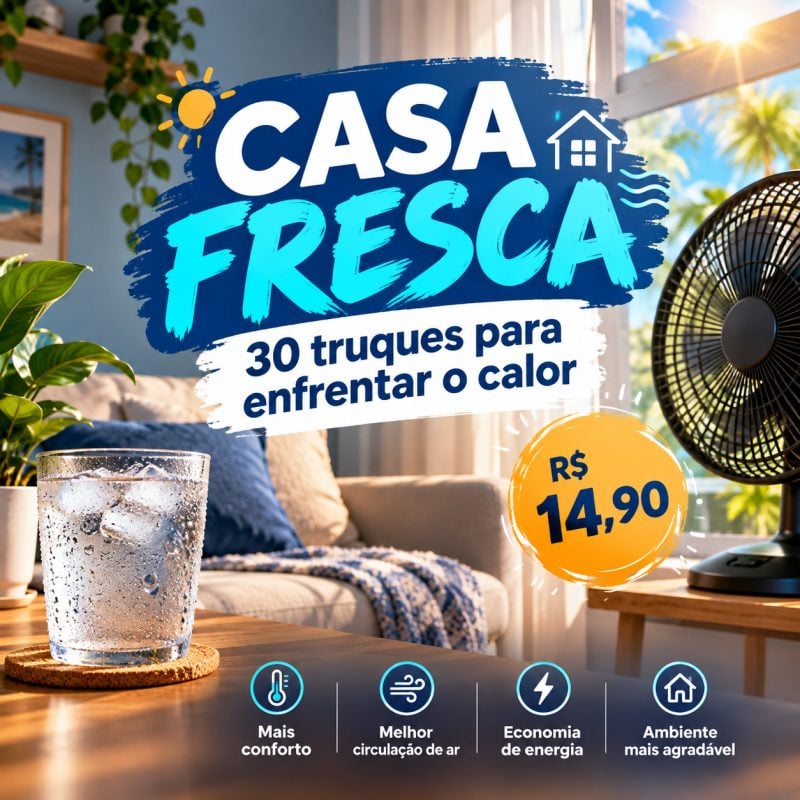 E-book Casa Fresca 30 Dicas Para Enfrentar o Calor