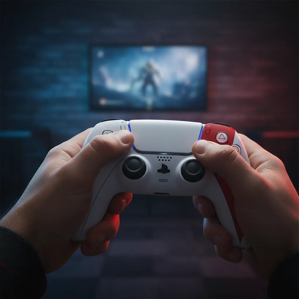 Controle Ps5 Dualsense Sem Fio Edição God Of War Kratos Branco — foto 2